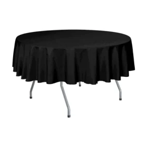 Black Round Banquet Tablecloth Hire
