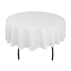 White Round Banquet Tablecloth Hire